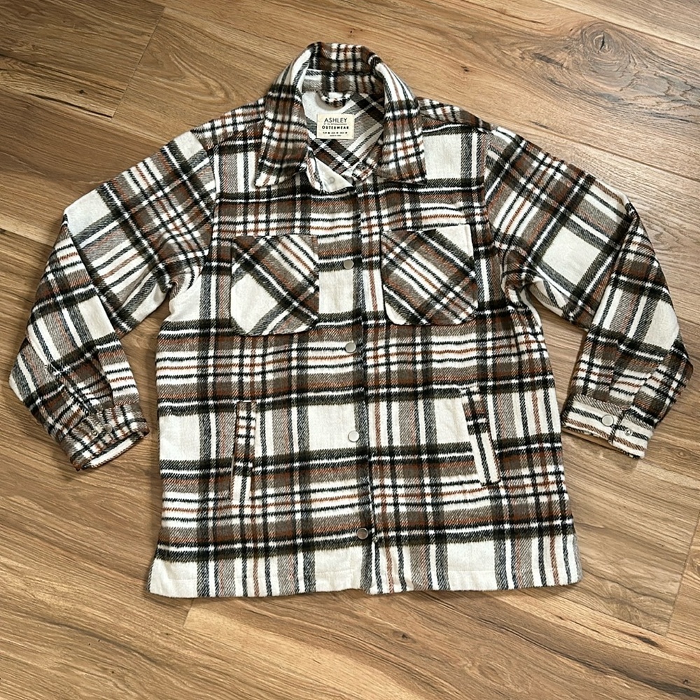 Ashley by 26 International Plaid Jacket - Size: M